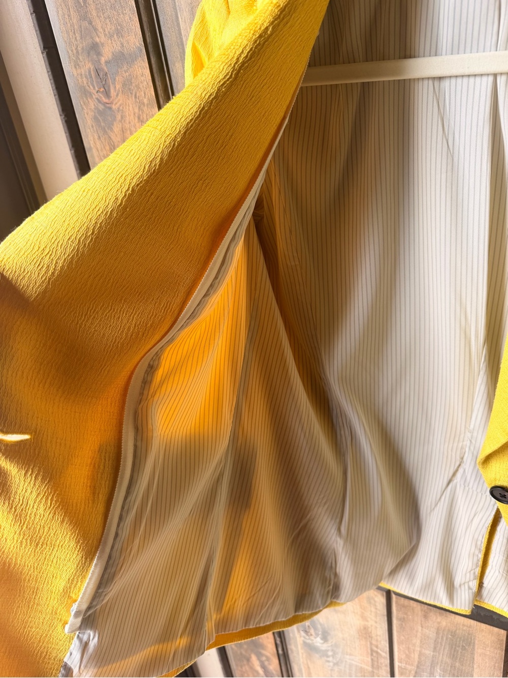 Veronica Beard Yellow Single Button Blazer (Dickey zip in compatible) | Size 6 - Picture 8 of 13